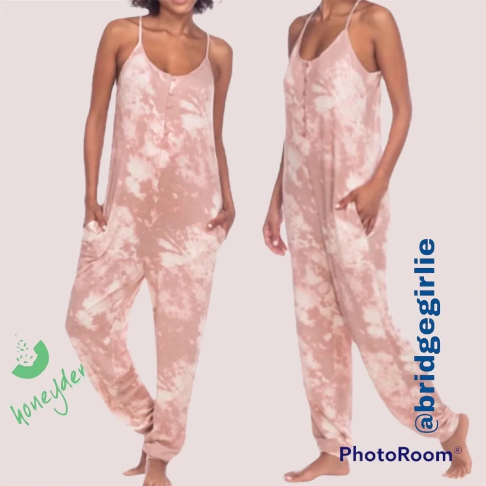 Honeydew Jumpsuit One Piece Pink Tie Dye - Picture 2 of 7